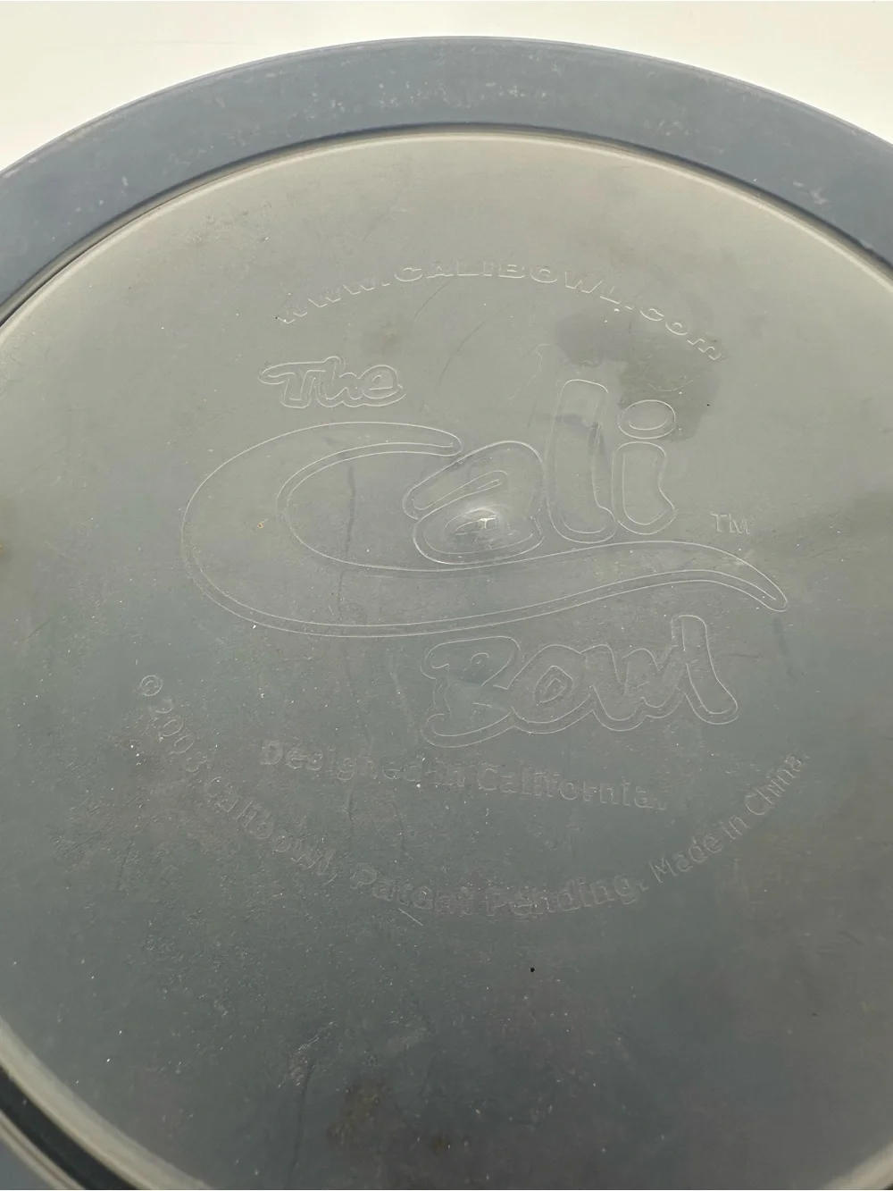 Vintage Cali Bowl with Lid 2008 Smartlip Blue Party Serveware